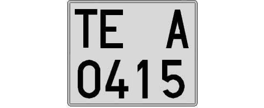 TE0415A matricula cuadrada