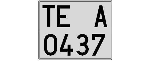 TE0437A matricula cuadrada
