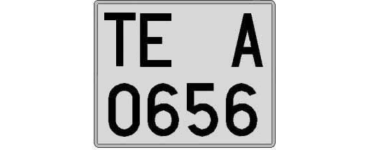 TE0656A matricula cuadrada