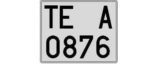 TE0876A matricula cuadrada