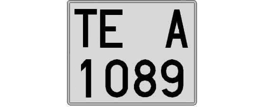 TE1089A matricula cuadrada