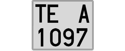 TE1097A matricula cuadrada