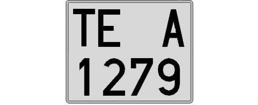 TE1279A matricula cuadrada