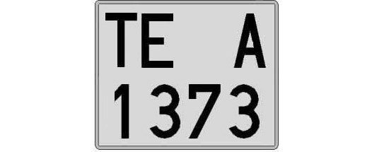 TE1373A matricula cuadrada