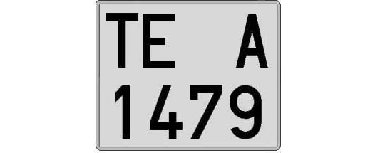 TE1479A matricula cuadrada