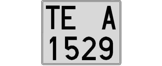 TE1529A matricula cuadrada