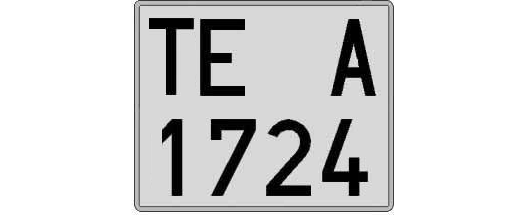 TE1724A matricula cuadrada