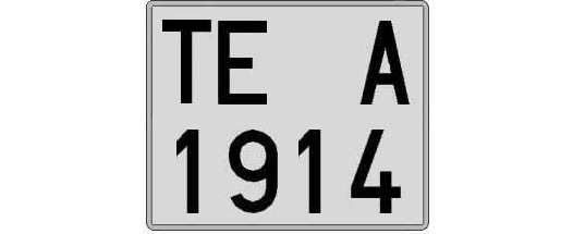 TE1914A matricula cuadrada