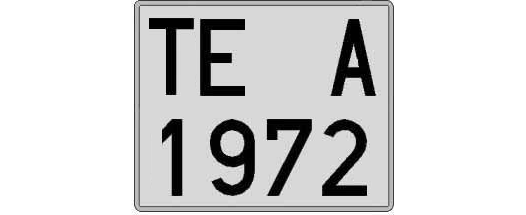 TE1972A matricula cuadrada