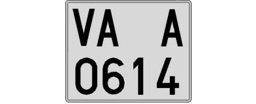 VA0614A matricula cuadrada