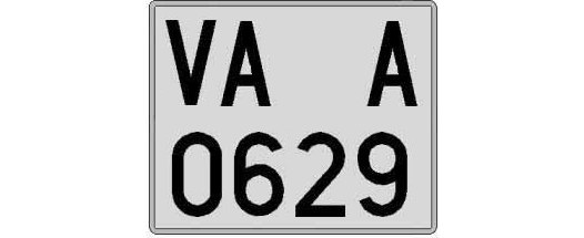 VA0629A matricula cuadrada